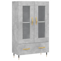 vidaXL Aparador alto madera de ingeniería gris hormigón 69,5x31x115 cm