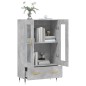 vidaXL Aparador alto madera de ingeniería gris hormigón 69,5x31x115 cm vidaXL Aparador alto madera de ingeniería gris hormigón 69,5x31x115 cm