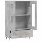 vidaXL Aparador alto madera de ingeniería gris hormigón 69,5x31x115 cm vidaXL Aparador alto madera de ingeniería gris hormigón 69,5x31x115 cm
