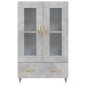 vidaXL Aparador alto madera de ingeniería gris hormigón 69,5x31x115 cm vidaXL Aparador alto madera de ingeniería gris hormigón 69,5x31x115 cm