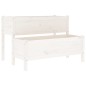vidaXL Jardinera de madera de pino maciza blanca 110x84x75 cm vidaXL Jardinera de madera de pino maciza blanca 110x84x75 cm