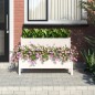 vidaXL Jardinera de madera de pino maciza blanca 110x84x75 cm vidaXL Jardinera de madera de pino maciza blanca 110x84x75 cm