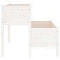 vidaXL Jardinera de madera de pino maciza blanca 110x84x75 cm vidaXL Jardinera de madera de pino maciza blanca 110x84x75 cm