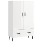 vidaXL Aparador alto madera de ingeniería blanco brillo 69,5x31x115 cm vidaXL Aparador alto madera de ingeniería blanco brillo 69,5x31x115 cm