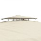 vidaXL Cenador con doble techo tela crema 3x3x2,68 m