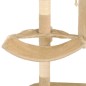 vidaXL Rascador de gatos de pared con poste de sisal 194 cm beige vidaXL Rascador de gatos de pared con poste de sisal 194 cm beige