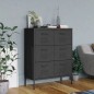 vidaXL Armario de almacenamiento gris antracita 80x35x101,5 cm acero vidaXL Armario de almacenamiento gris antracita 80x35x101,5 cm acero
