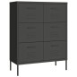 vidaXL Armario de almacenamiento gris antracita 80x35x101,5 cm acero vidaXL Armario de almacenamiento gris antracita 80x35x101,5 cm acero