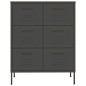 vidaXL Armario de almacenamiento gris antracita 80x35x101,5 cm acero vidaXL Armario de almacenamiento gris antracita 80x35x101,5 cm acero