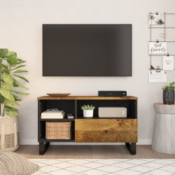 vidaXL Mueble de TV madera mango y madera contrachapada 80x33x46 cm