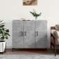 vidaXL Aparador de madera de ingeniería gris hormigón 90x34x80 cm vidaXL Aparador de madera de ingeniería gris hormigón 90x34x80 cm