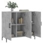 vidaXL Aparador de madera de ingeniería gris hormigón 90x34x80 cm vidaXL Aparador de madera de ingeniería gris hormigón 90x34x80 cm