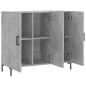 vidaXL Aparador de madera de ingeniería gris hormigón 90x34x80 cm vidaXL Aparador de madera de ingeniería gris hormigón 90x34x80 cm