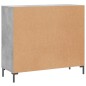 vidaXL Aparador de madera de ingeniería gris hormigón 90x34x80 cm vidaXL Aparador de madera de ingeniería gris hormigón 90x34x80 cm