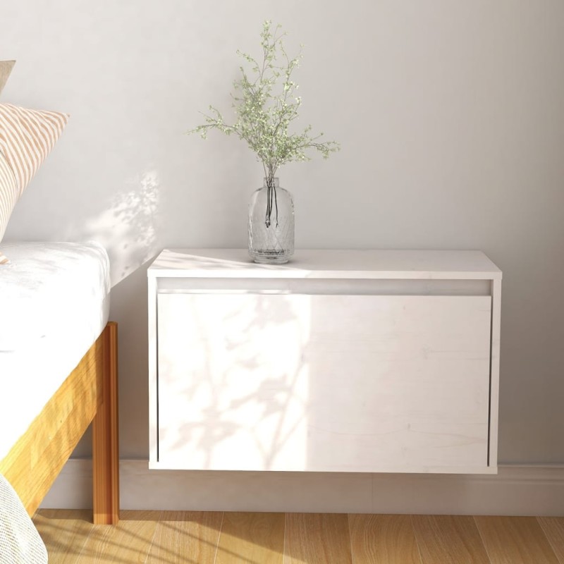 vidaXL Armario de pared de madera maciza de pino blanco 60x30x35 cm vidaXL Armario de pared de madera maciza de pino blanco 60x30x35 cm