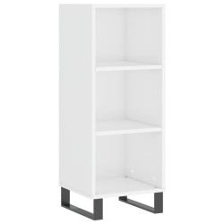 vidaXL Aparador madera de ingeniería blanco brillante 34,5x32,5x90 cm