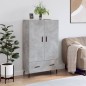 vidaXL Aparador alto madera de ingeniería gris hormigón 69,5x31x115 cm vidaXL Aparador alto madera de ingeniería gris hormigón 69,5x31x115 cm