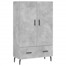 vidaXL Aparador alto madera de ingeniería gris hormigón 69,5x31x115 cm