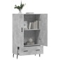 vidaXL Aparador alto madera de ingeniería gris hormigón 69,5x31x115 cm vidaXL Aparador alto madera de ingeniería gris hormigón 69,5x31x115 cm