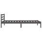 vidaXL Estructura de cama madera maciza de pino gris 90x200 cm