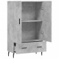 vidaXL Aparador alto madera de ingeniería gris hormigón 69,5x31x115 cm vidaXL Aparador alto madera de ingeniería gris hormigón 69,5x31x115 cm
