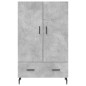 vidaXL Aparador alto madera de ingeniería gris hormigón 69,5x31x115 cm vidaXL Aparador alto madera de ingeniería gris hormigón 69,5x31x115 cm
