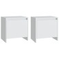 vidaXL Mesitas de noche 2 uds madera ingeniería blanco 45x34x44,5 cm vidaXL Mesitas de noche 2 uds madera ingeniería blanco 45x34x44,5 cm