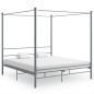 vidaXL Estructura de cama con dosel metal gris 180x200 cm 