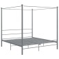 vidaXL Estructura de cama con dosel metal gris 180x200 cm 