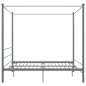 vidaXL Estructura de cama con dosel metal gris 180x200 cm 