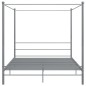vidaXL Estructura de cama con dosel metal gris 180x200 cm 