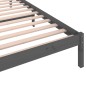vidaXL Estructura de cama madera maciza de pino gris 90x200 cm