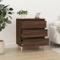 vidaXL Aparador madera contrachapada marrón roble 60x35x70 cm