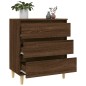 vidaXL Aparador madera contrachapada marrón roble 60x35x70 cm