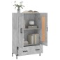 vidaXL Aparador alto madera de ingeniería gris hormigón 69,5x31x115 cm