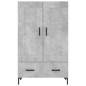 vidaXL Aparador alto madera de ingeniería gris hormigón 69,5x31x115 cm