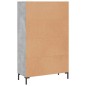 vidaXL Aparador alto madera de ingeniería gris hormigón 69,5x31x115 cm
