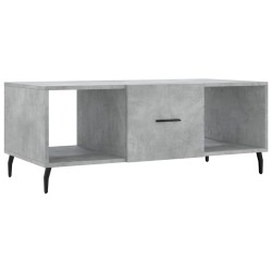 vidaXL Mesa de centro madera contrachapada gris hormigón 102x50x40 cm