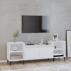 vidaXL Mueble para TV madera contrachapada blanco 160x35x55 cm