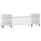 vidaXL Mueble para TV madera contrachapada blanco 160x35x55 cm vidaXL Mueble para TV madera contrachapada blanco 160x35x55 cm