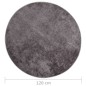 vidaXL Alfombra lavable antideslizante gris φ120 cm vidaXL Alfombra lavable antideslizante gris φ120 cm