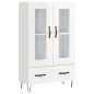 vidaXL Aparador alto madera de ingeniería blanco brillo 69,5x31x115 cm vidaXL Aparador alto madera de ingeniería blanco brillo 69,5x31x115 cm