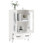 vidaXL Aparador alto madera de ingeniería blanco brillo 69,5x31x115 cm vidaXL Aparador alto madera de ingeniería blanco brillo 69,5x31x115 cm