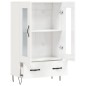 vidaXL Aparador alto madera de ingeniería blanco brillo 69,5x31x115 cm vidaXL Aparador alto madera de ingeniería blanco brillo 69,5x31x115 cm