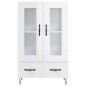 vidaXL Aparador alto madera de ingeniería blanco brillo 69,5x31x115 cm vidaXL Aparador alto madera de ingeniería blanco brillo 69,5x31x115 cm