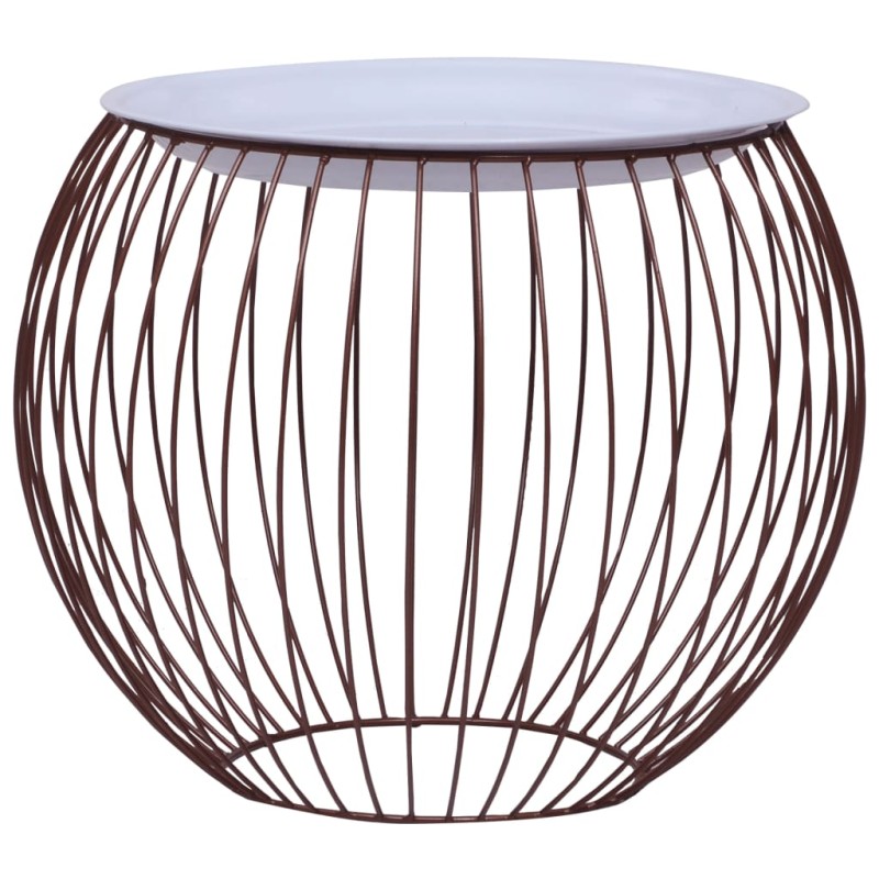 vidaXL Mesa de centro dorado Ø 51 cm