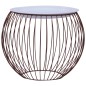 vidaXL Mesa de centro dorado Ø 51 cm