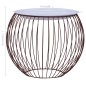 vidaXL Mesa de centro dorado Ø 51 cm