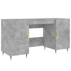 vidaXL Escritorio madera de ingeniería gris hormigón 140x50x75 cm