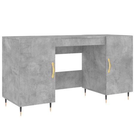 vidaXL Escritorio madera de ingeniería gris hormigón 140x50x75 cm